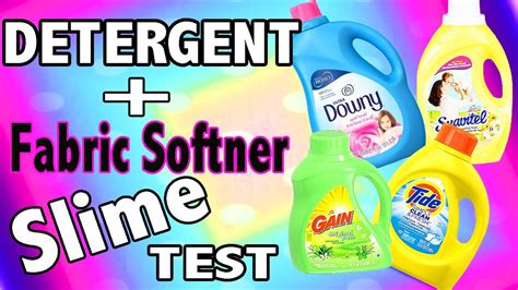 Laundry Detergent Slime Test with Tide, Gain + Fabric Softner Slime