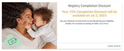 Does Amazon Give A Registry Completion Discount