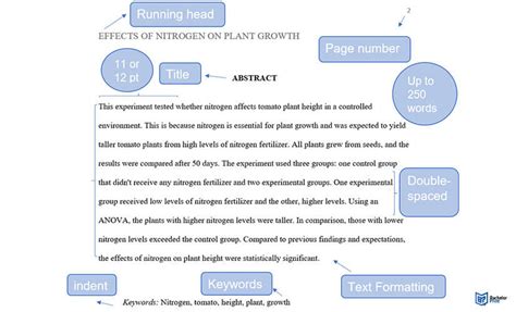 does apa format include an abstract