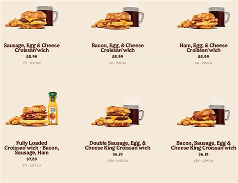 does burger king have a breakfast menu