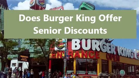 does burger king offer a senior discount