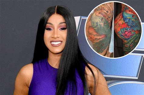 Cardi B Shows Off Peacock Hip Tattoo After 'Hours of Pain'