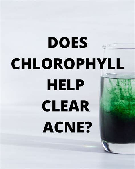 Does Chlorophyll Work For Acne