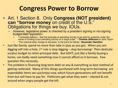 Does Congress Borrow Money