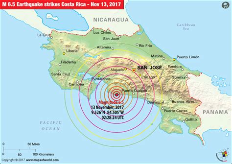 does costa rica have earthquakes