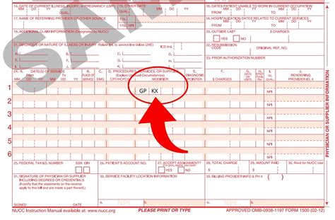 does cpt code 97110 need a gp modifier