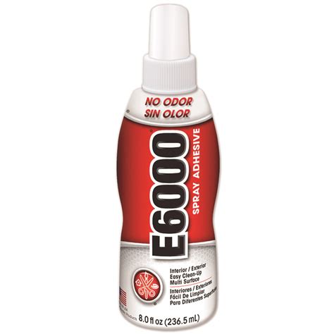 Does E6000 Spray Adhesive Dry Clear