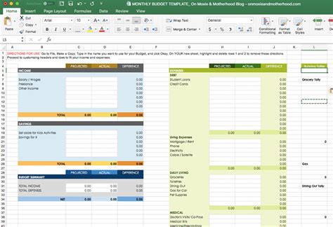 does excel have a budget template