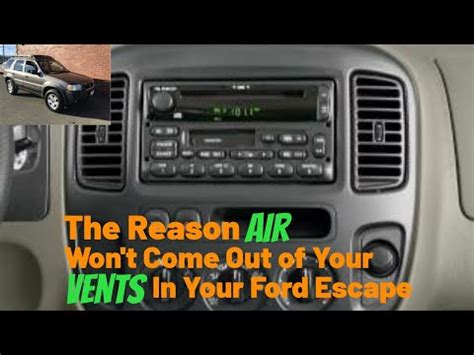 does ford escape have rear ac vents
