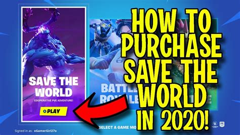 does fortnite save the world cost money