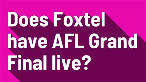 does foxtel g include afl