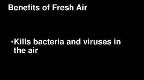 Does Fresh Air Help Kill Germs