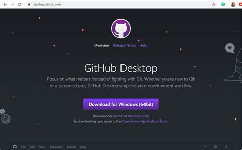 does github desktop install git
