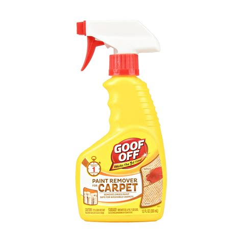 does goof off remove paint from carpet