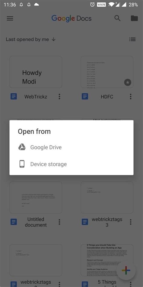 does google docs work on android