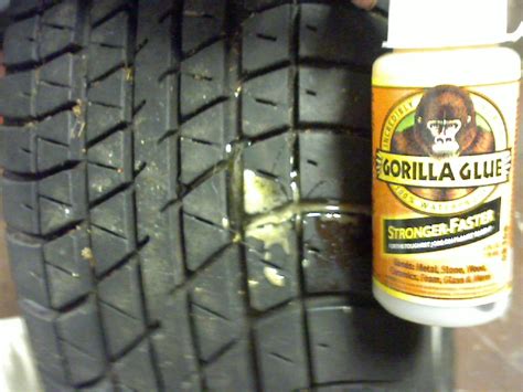 does gorilla glue work on rubber tires