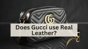 does gucci use real leather