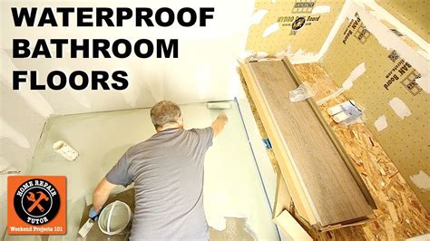 does hardiebacker waterproof wood floor in bathroom