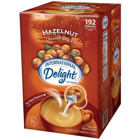 does hazelnut coffee creamer contain nuts