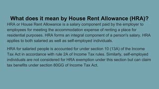 Does Hra Help With Rent
