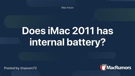 Does Imac Run On Battery
