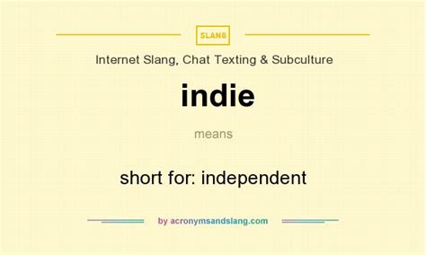 does indie mean independent