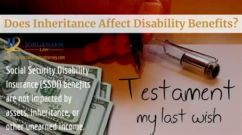 does inheritance affect disability allowance