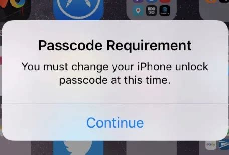 does iphone ask you to change passcode