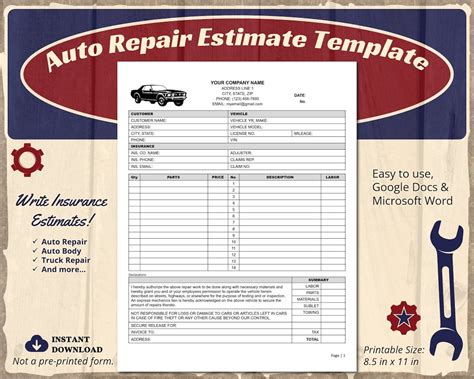 does it cost to get an estimate on a car