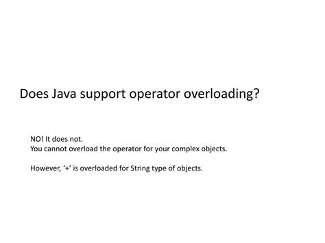 does java support overloading