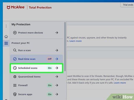 does mcafee disable camera