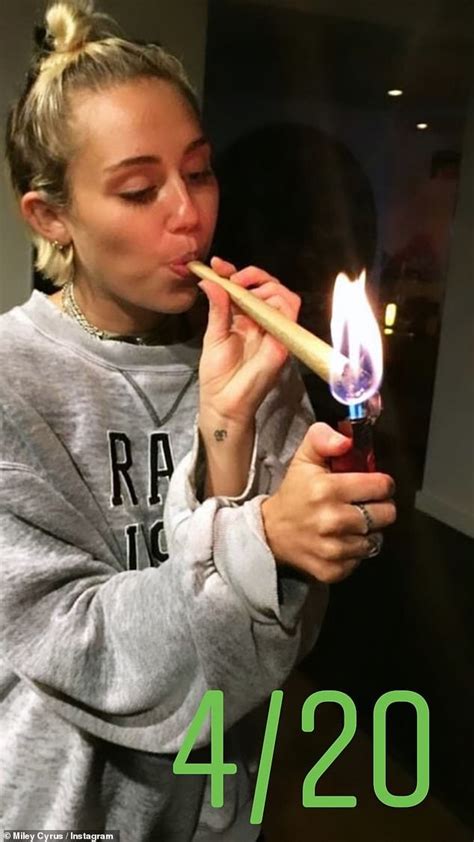 does miley cyrus smoke