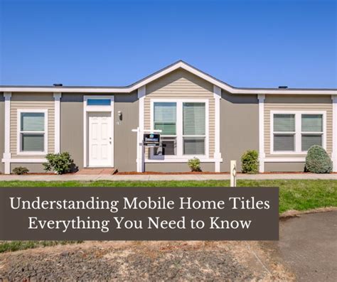 Does Modular Homes Have Titles