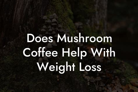 does mushroom coffee help with weight loss