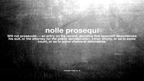 does nolle prosequi mean not guilty