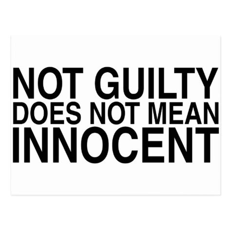 does not guilty mean innocent