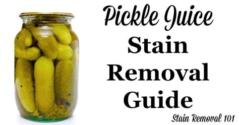 does pickle juice stain