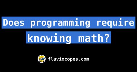 does programming require math