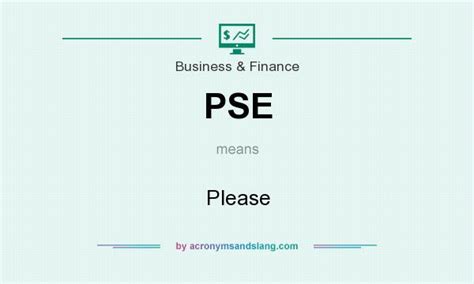 does pse stand for in financial management