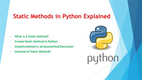 does python have static methods