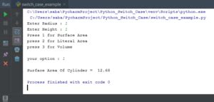 does python have switch case statement true or false