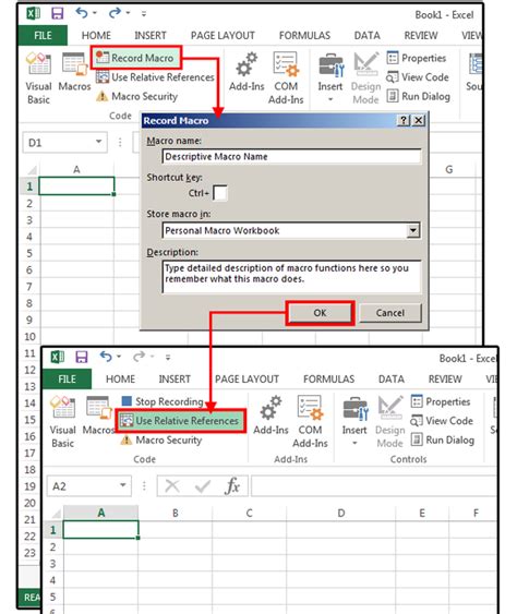 does record macro work outside of excel