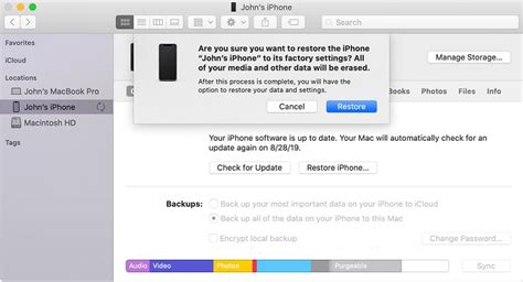 does restoring iphone remove passcode