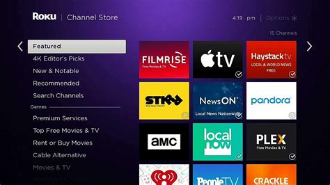 does roku have tv channels