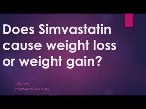 does simvastatin cause weight loss