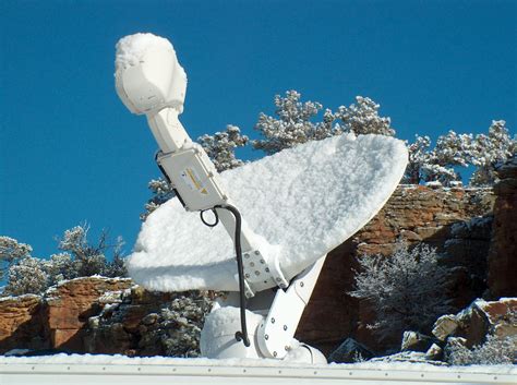 does snow on satellite dish affect reception