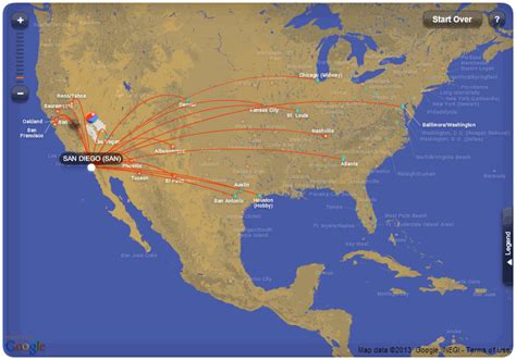does southwest fly lax to san diego