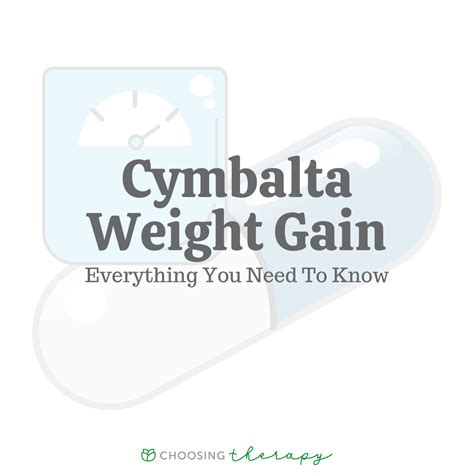 does taking cymbalta cause weight gain
