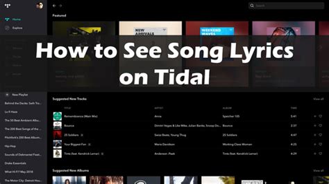 does tidal have lyrics