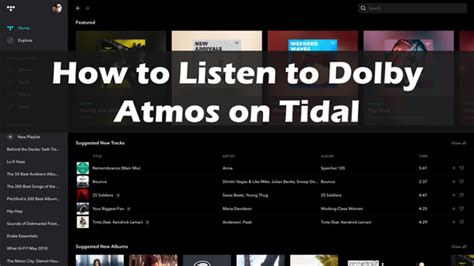 does tidal support dolby atmos on pc